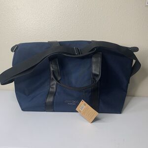 Jimmy Choo Parfums Perfume Tote Bag Blue Men’s Weekend Duffle Travel Bag New!